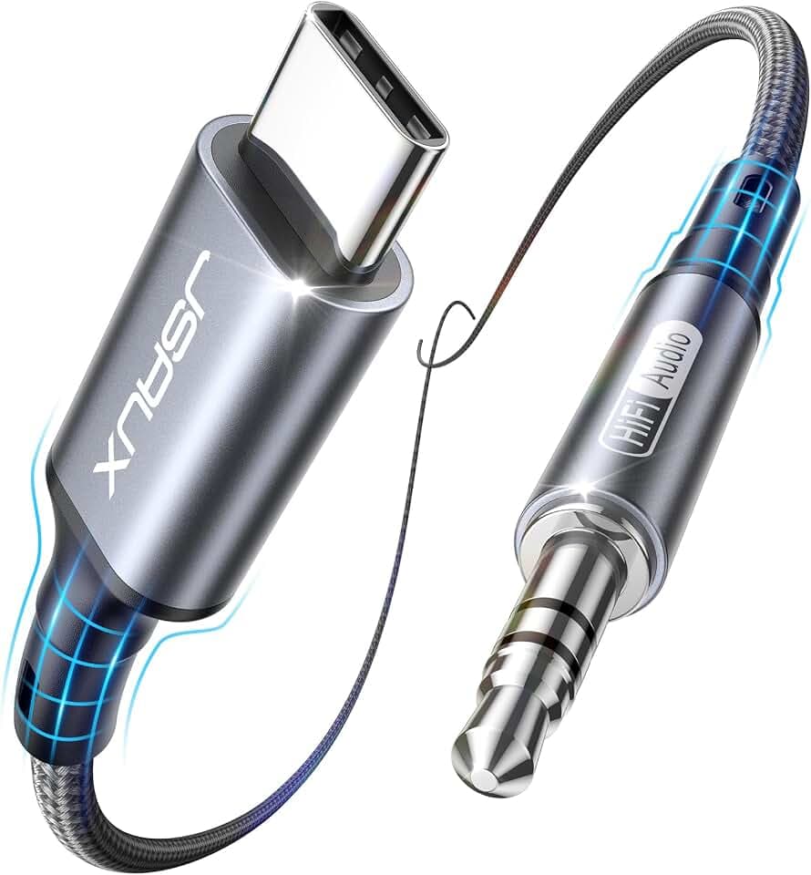 JSAUX USB C auf Aux Kabel, USB C Klinke für iPhone 18/17/16/15 Pro Max-1M
