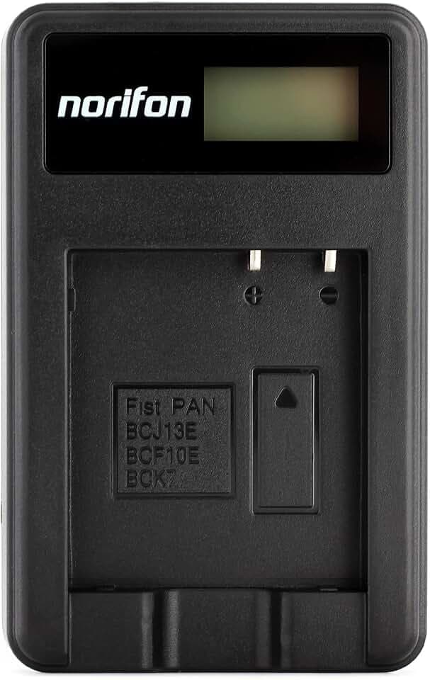 Norifon DMW-BCF10 LCD USB Ladegerät für Panasonic Lumix DMC-FH20