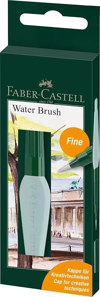 FABER-CASTELL - Wassertankpinsel Fine 6 ml Art & Graphic | Aquarellpinsel mit integriertem Wassertank für Aquarellmalerei, Verläufe und kreative Illustrationen