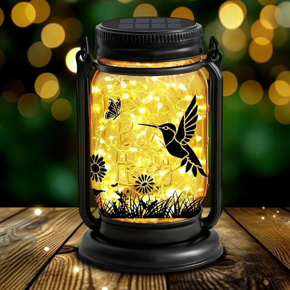 Hummingbird Solar Lanterns Outdoor Waterproof,Gifts for Women Mom
