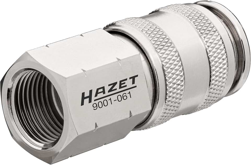HAZET Druckluft Schnellkupplung 9001-061, 24 mm, Stahl, vernickelt