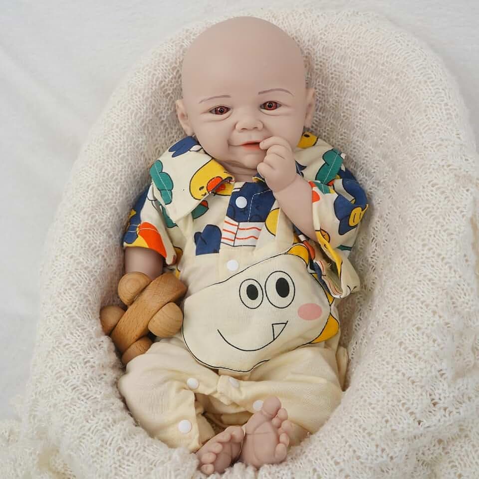 Full Silicone Baby Dolls,18-in Silicone Realistic Newborn Baby Doll,