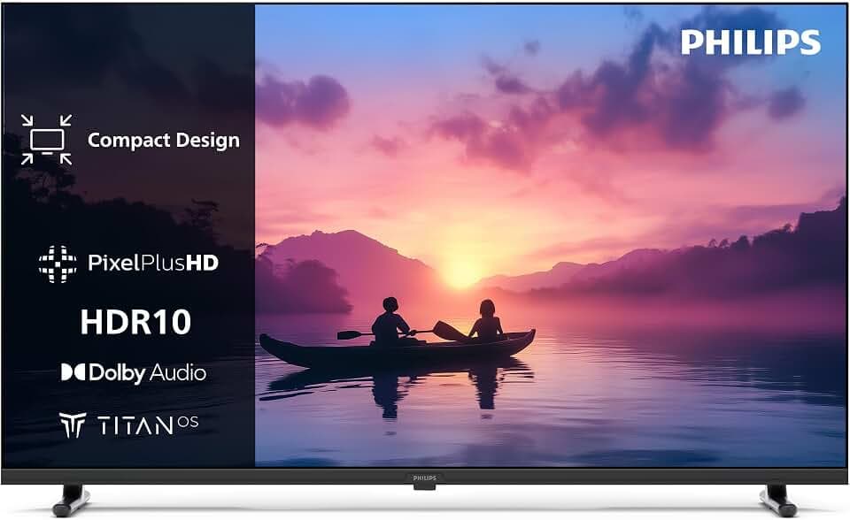 PHILIPS 32PHS6000 HD LED Smart TV - 32 Zoll Display mit Pixel Plus, Titan OS Plattform Und Dolby Digital Sound - Funktioniert Mit Alexa Und Google Sprachassistent, 2025