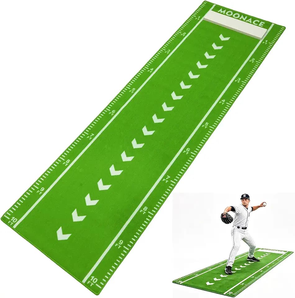 Softball Pitching Mat Auxiliary Tool for Batting Stance Practice