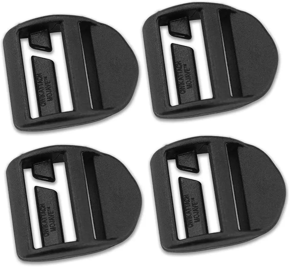 AceCamp® Klemm-Leiterschnalle [25mm – schwarz] - Gurtbefestigung Kofferverschluss - Rucksackverschluss - Einfache Anbringung - Robuste Schnalle.
