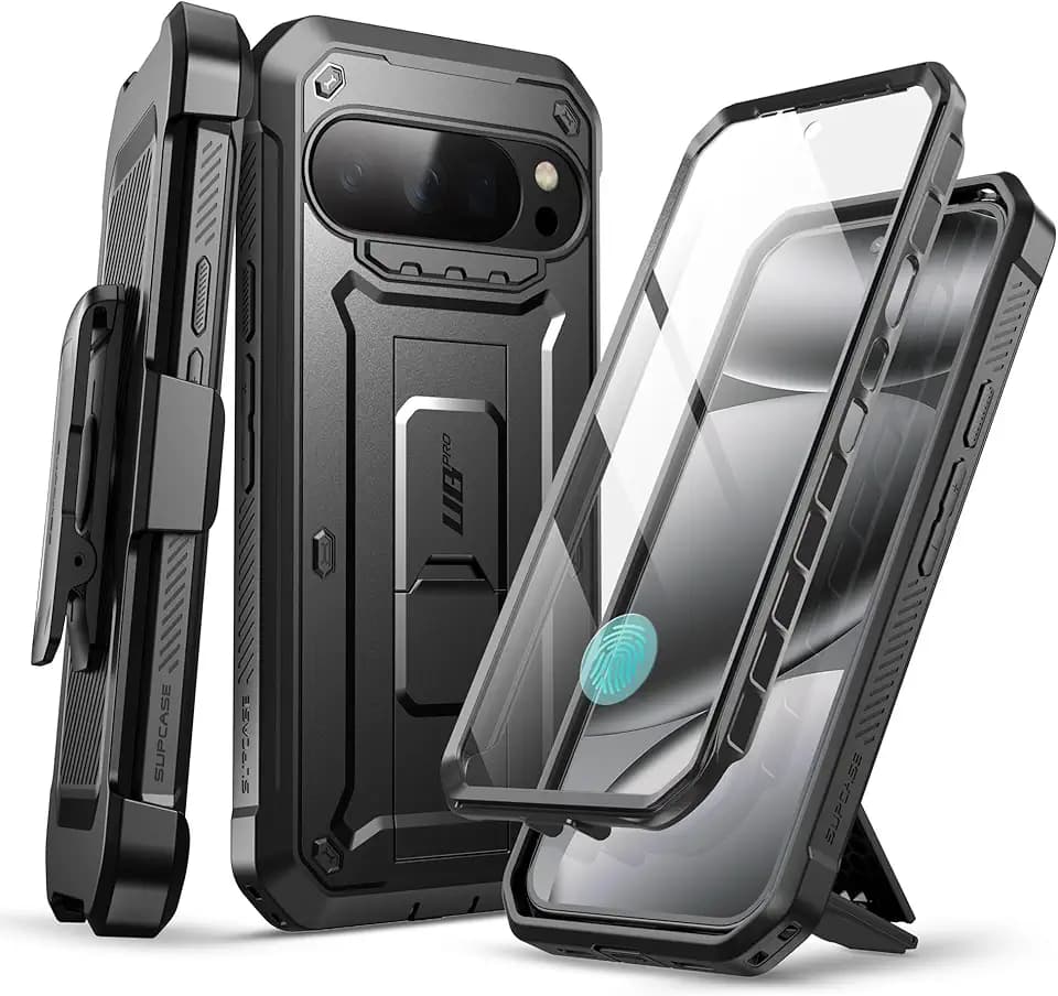 SUPCASE for Google Pixel 10/ Pixel 10 Pro Case with Screen Protector, Black