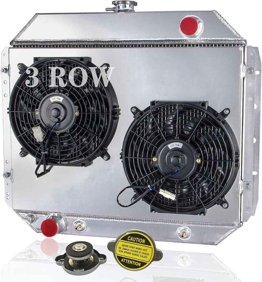 3Row Radiator for 1966-1979 Ford F100 F150 F250 F350 Bronco Truck 2.8L 3.3L