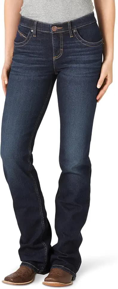 Wrangler Damen Q-Baby Mid Rise Boot Cut Ultimate Reitjeans