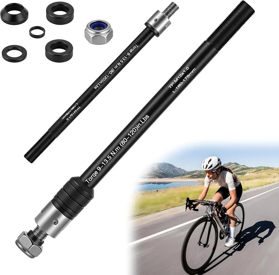 M12x1.0 Steckachse Fahrradanhänger Adapter, Schwarz