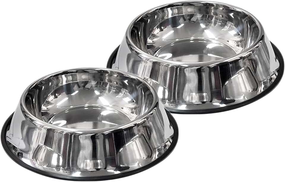 Scarlet pet | Hundenapf »Bowl« mit Rutschsicherung; Edelstahl mit Gummirand; für Wasser oder Futter; in diversen Größen; einzeln oder Paar (2 x 18 cm)