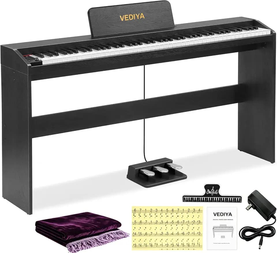 Digital Piano Keyboard 88 Key Semi-Weighted Keyboard Electric Piano