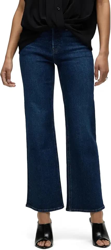 Hudson Women's Rosie High-Rise Wide Leg Ankle Jean