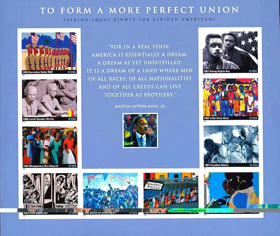 To Form a More Perfect Union Sheet of 10 37 Cent Stamps Scott 3937