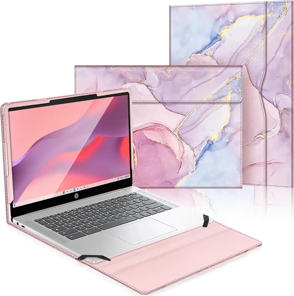Fintie Protective Case for 14 inch HP/Lenovo/ASUS with Pocket, Pink