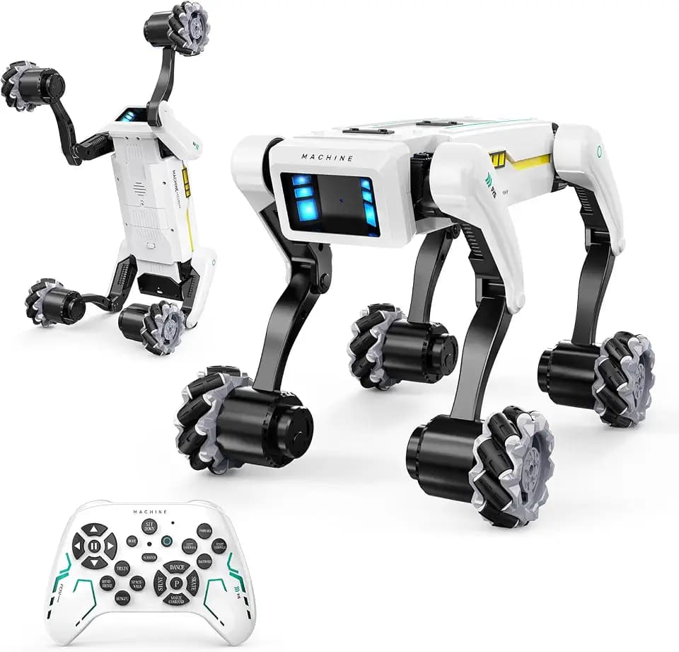 Smart Robot Dog with Wheels, 30+ Programmable Actions, Voice & Remote