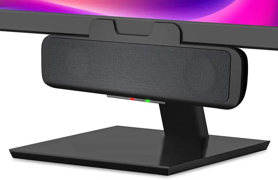 Cyber Acoustics CA-2890 USB Speaker Bar, 10W, Clip-On Monitor Mount Design