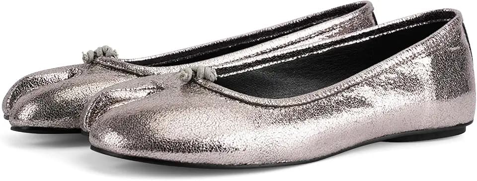 VBDB Tabi Ballet Flats Shoes for Women Rounde Toe Wide Width Split Toe Low Heel Comfortable Flats Shoes
