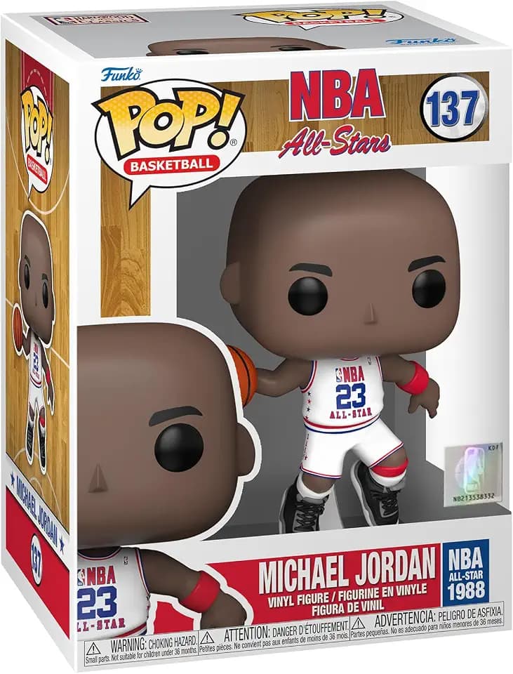 Funko POP! NBA Legends: Michael Jordan - White All Stars 1988 | Offizielles Sport Merch - Vinyl Sammelfigur als Regal Deko - Geschenkidee zum Geburtstag für Fans und Sammler