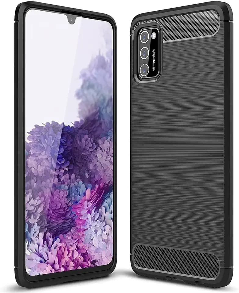 Verco Schutzhülle für Samsung Galaxy A03s, robuste weiche Handyhülle für Samsung A03s Hülle Silikon Case - Schwarz