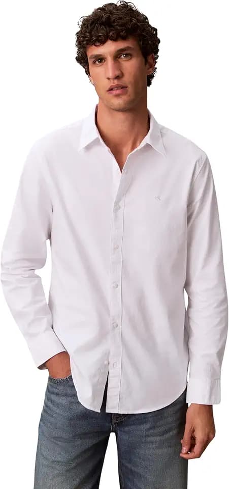 Calvin Klein Herren Ls Solid Oxford Classic Shirt Lv140em125 Andere Hemden (1er Pack)