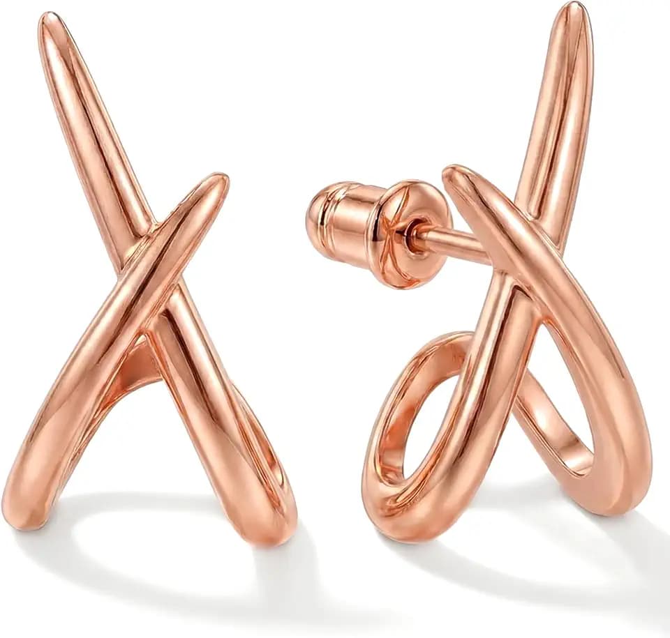 MUMREUES Ohrringe Silber 925 für Damen 14K Vergoldet Kleine Ohrstecker Minimalistische Stecker Gold Ohrstecker Ohr Schmuck Geschenke