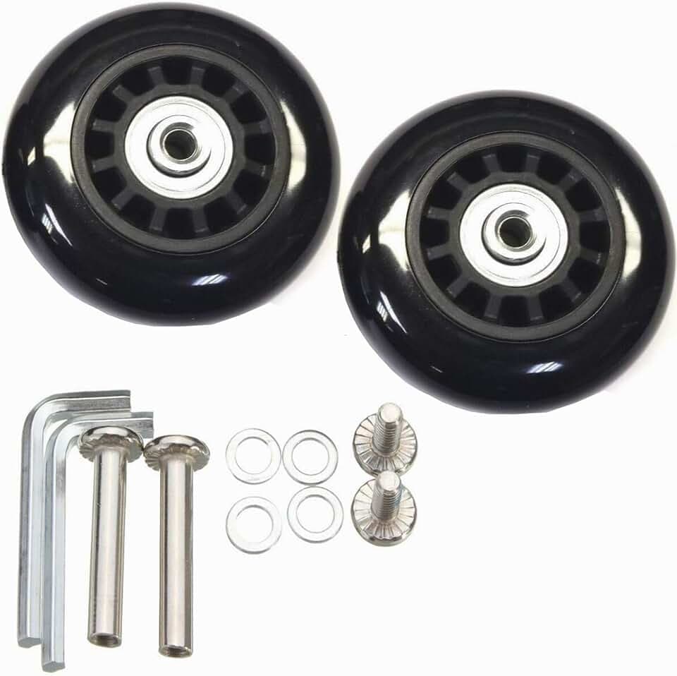 Paar Ø 68mm Gepäckräder Gepäckrad Ersatz Wheels Rad Räder Gummi Kofferräder Koffer Räder für Gepäck Koffer