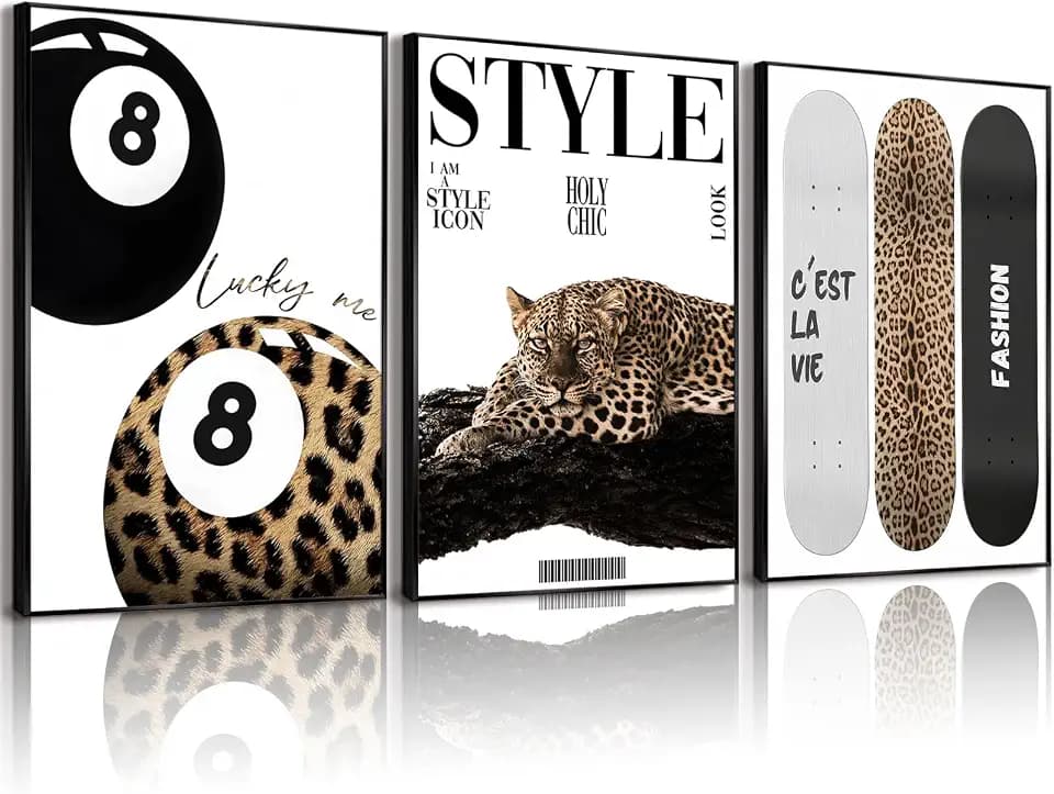 Cheetah Wall Art Leopard Room Decor Picture Aesthetic Poster 16x24 Unframed