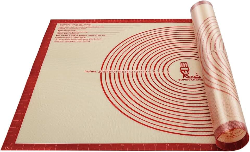 Non-slip Silicone Pastry Mat Extra Large Measurements 36''x 24'' Baking Mat