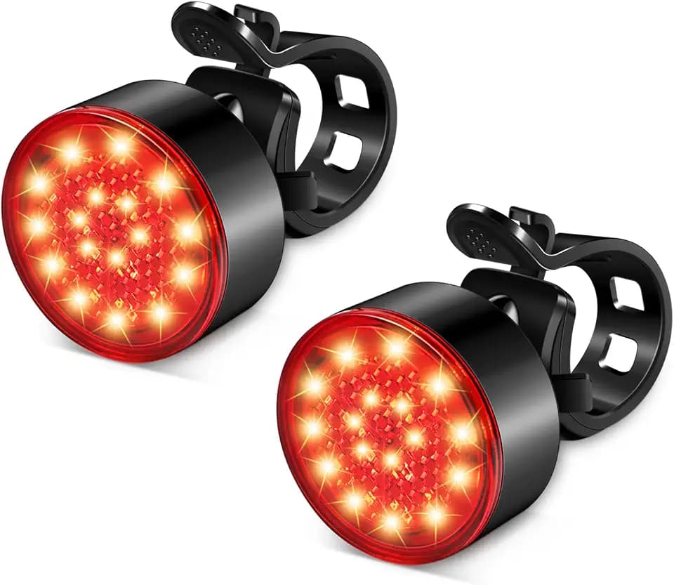 Ascher Bike Tail Lights, 2 Pack USB Rechargeable Bicycle Cycling Rear Light