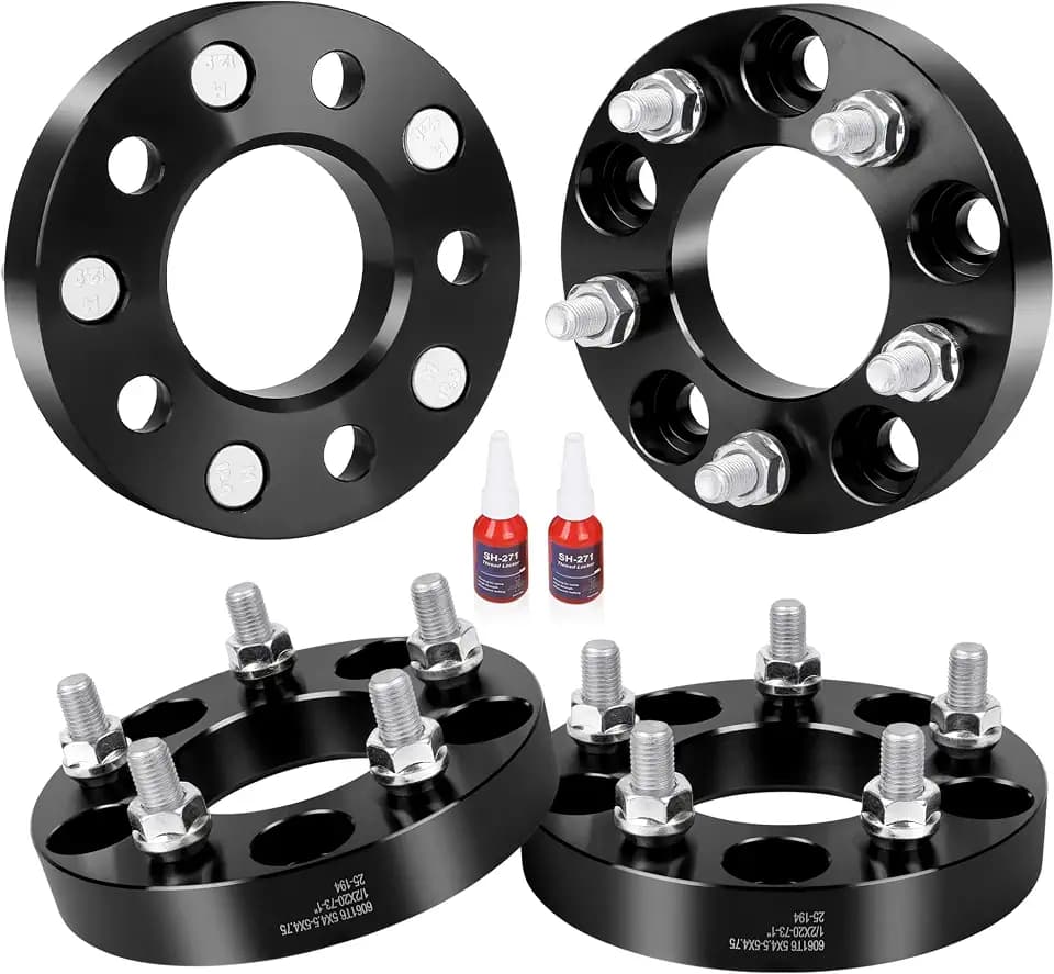 1" 5x4.5 to 5x4.75 Wheel Adapters 4PCS, 73mm Bore, 1/2"-20 Studs