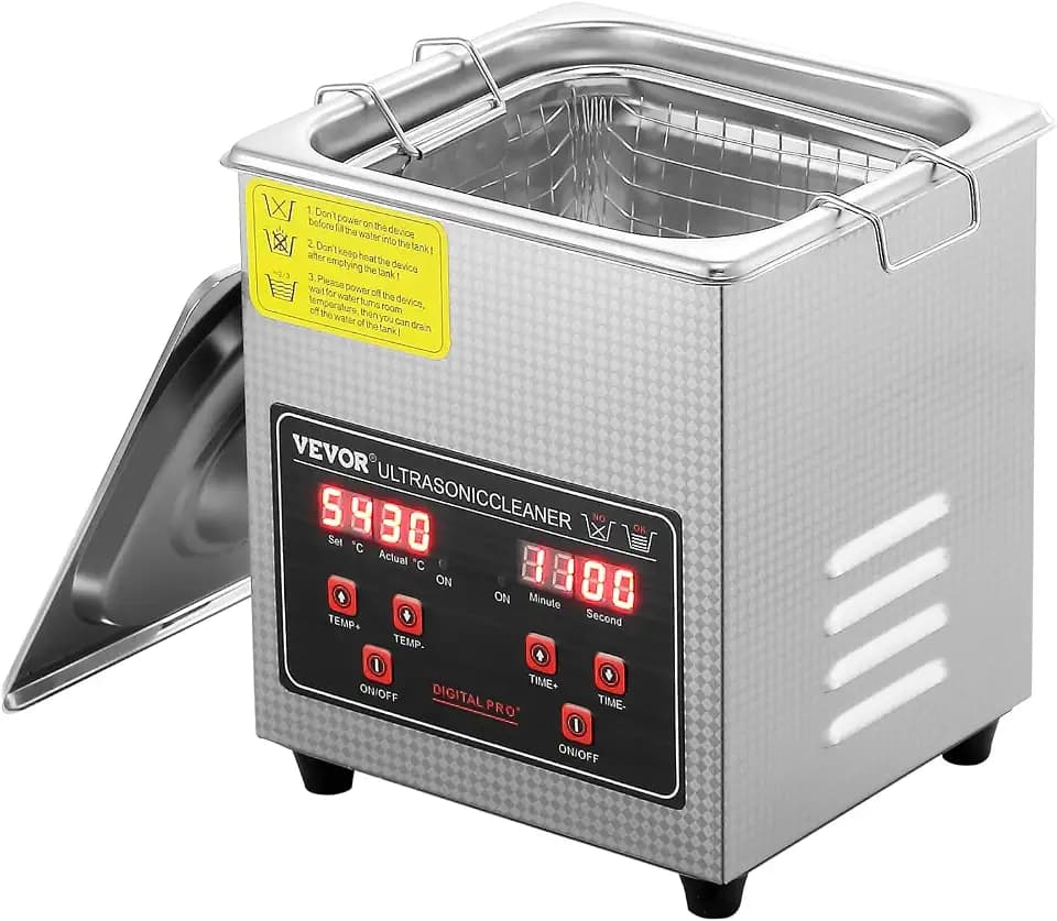 VEVOR Ultraschallreiniger Ultraschall Edelstahl-Reinigungsgerät 160 W, 2 L Ultraschallreinigungsgerät mit Digitaler Anzeige 0-30 Min, Reinigung Ultraschall für Schmuck, Brillen, Uhren usw.