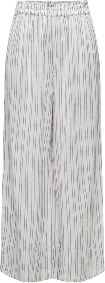 ONLY Damen Legere Stoffhose Hochbund Leinen Culotte Elegant & Bequem