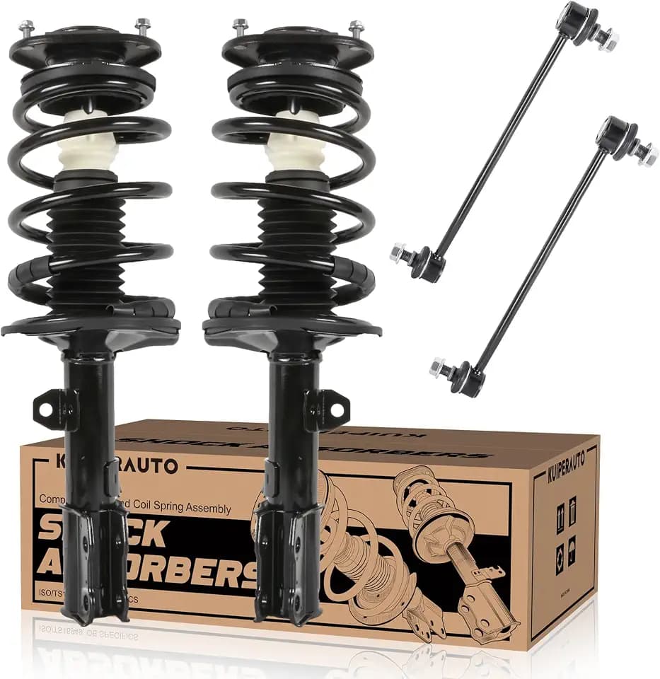 KUIPERAUTO 172115 172114 Front Struts Assembly Compatible for Toyota Corolla 2003 2004 2005 2006 2007 2008 Struts with Coil Spring 2 Sway Bar End Links 4PCS