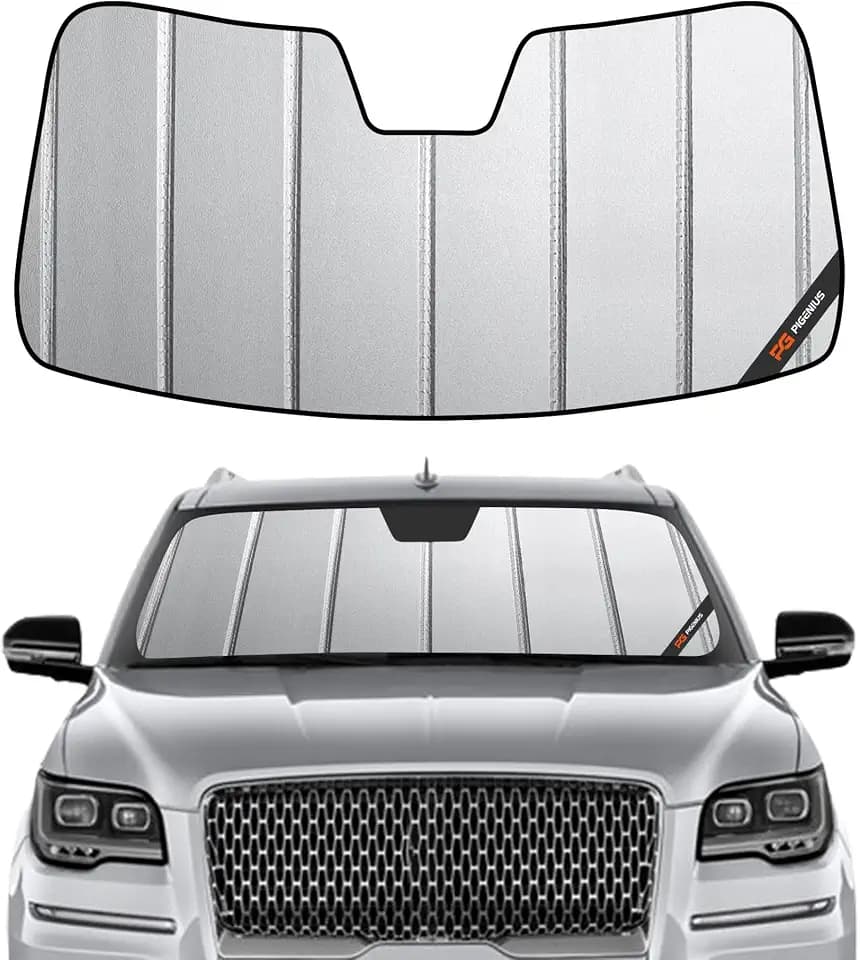 Pigenius Windshield Sun Shade for Lincoln Navigator 2018-2025 Custom Front Window Sunshade - Safeguard