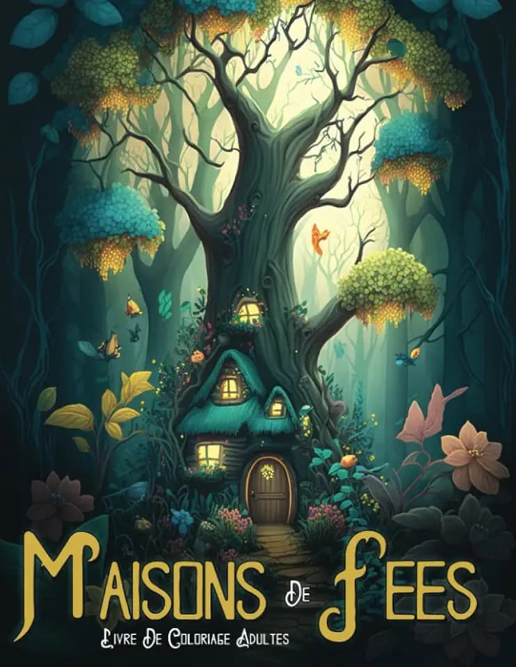 Coloriage Adulte Monde Fantastique: Coloriage Fantasy sur le Merveilleux Monde Feerique avec de Sublimes illustrations de Maisons de Fées