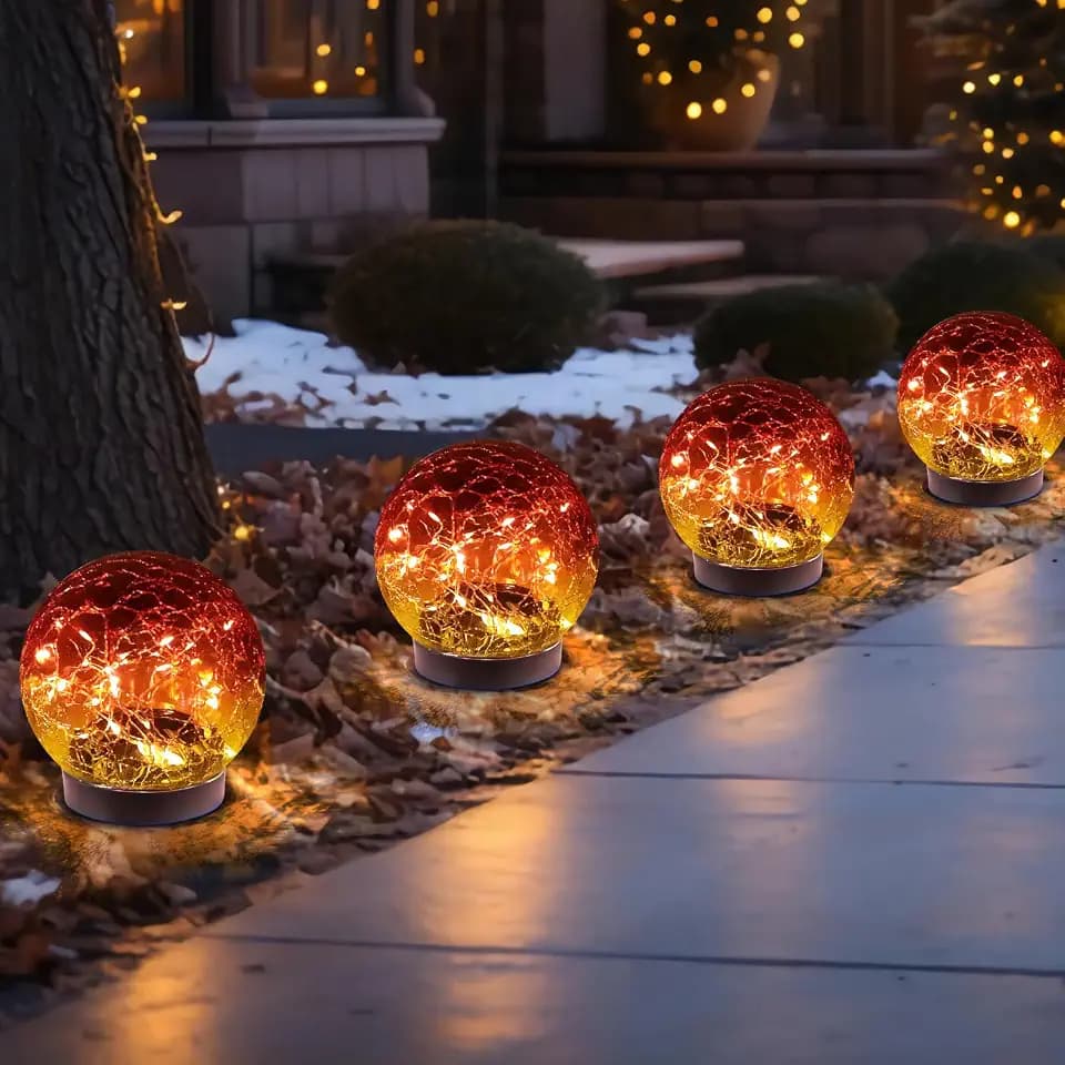 Solar Globe Lights Outdoor Waterproof-Solar Balls-Solar Garden Lights Orbs