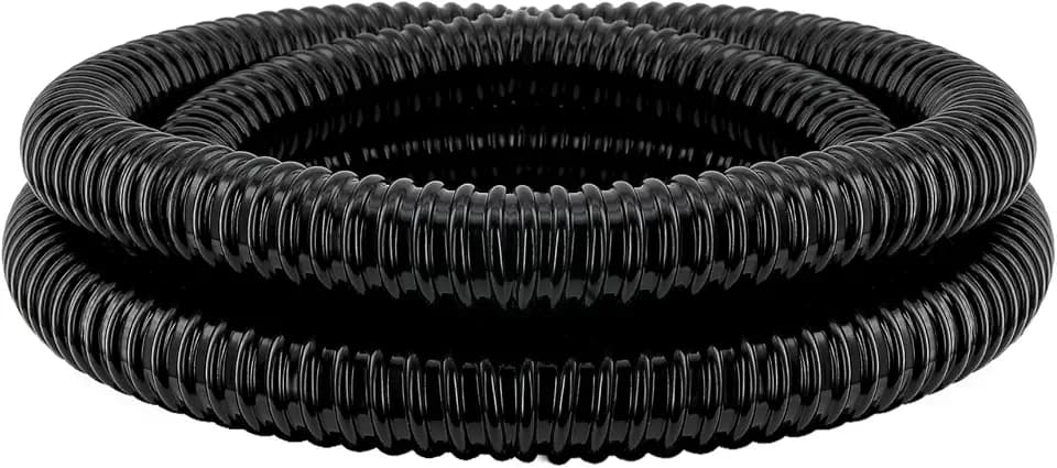 1" Dia. Corrugated Pond Tubing 1-Inch ID, 3.9 FT Length, Black PVC Kinkproof Strong Flex Tubing (1 INCH ID - 3.9FT)
