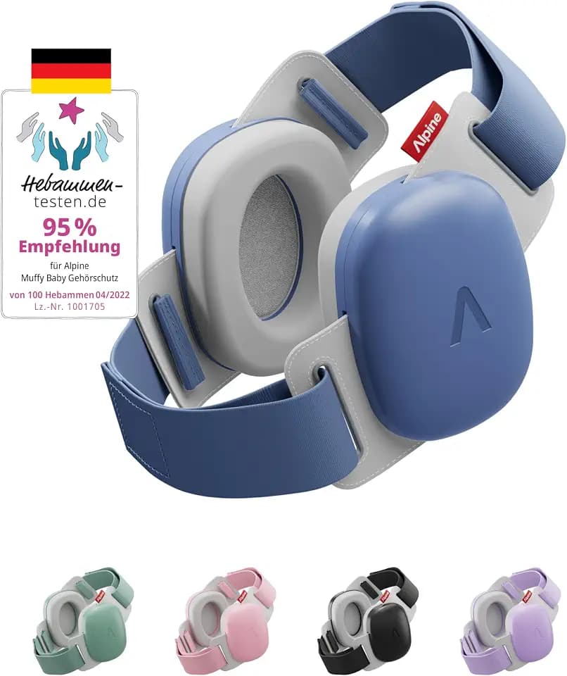 Alpine Muffy Baby Gehörschutz Kopfhörer, 24 dB, bis 5 Jahre, Blau