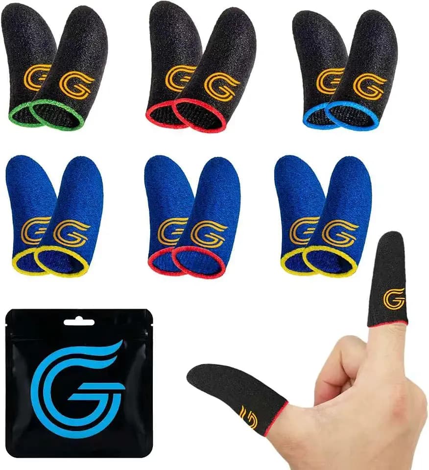 12-Pack Gaming Finger Sleeves for Mobile Gaming & Touchscreen