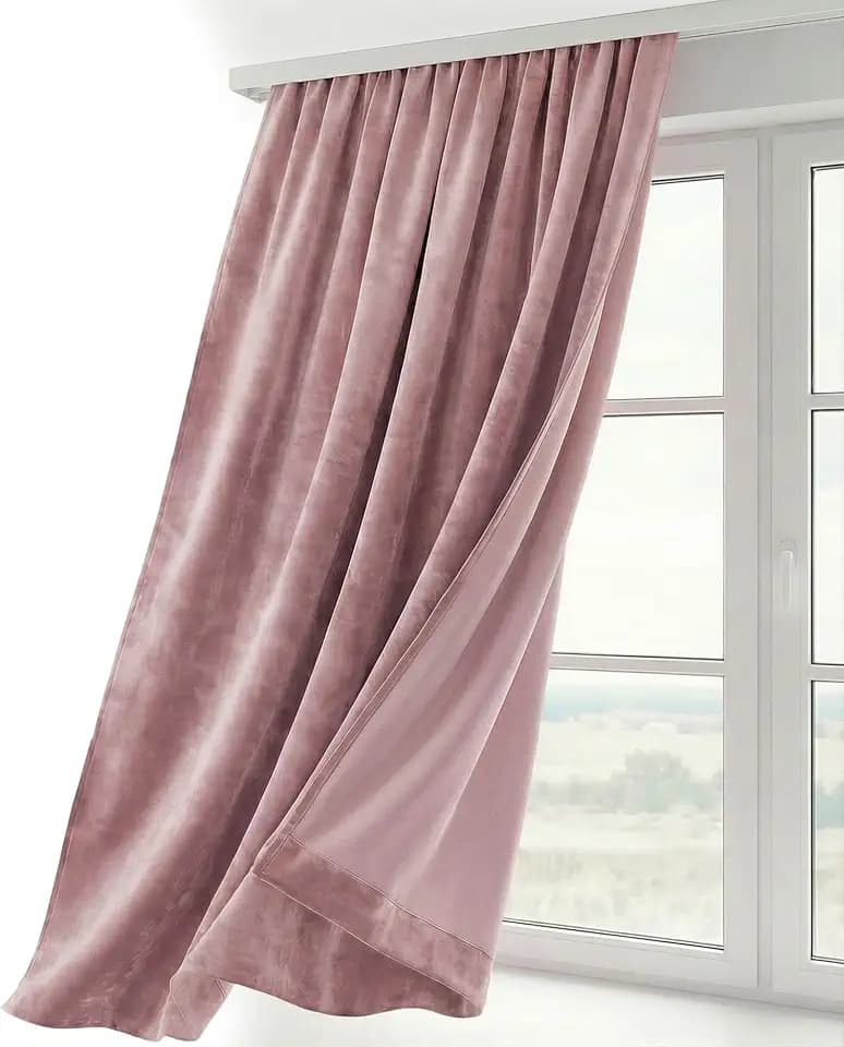 BEAUTEX Samtvorhang Kräuselband Rosa 140x225 cm Velvet Verdunkelung
