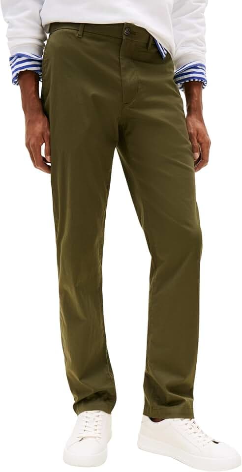 Tommy Hilfiger Herren Chino Hose Denton Printed Structure Straight Leg Fit