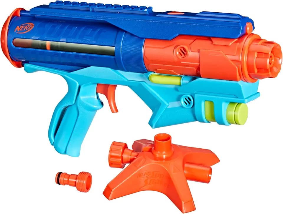Nerf Super Soaker Power Drench Wasserblaster, mit innovativer Druck-Ladestation (inkludiert) und Zwei starken Spritzmodi, Wasserspielzeug für Jungen und Mädchen ab 8 Jahren