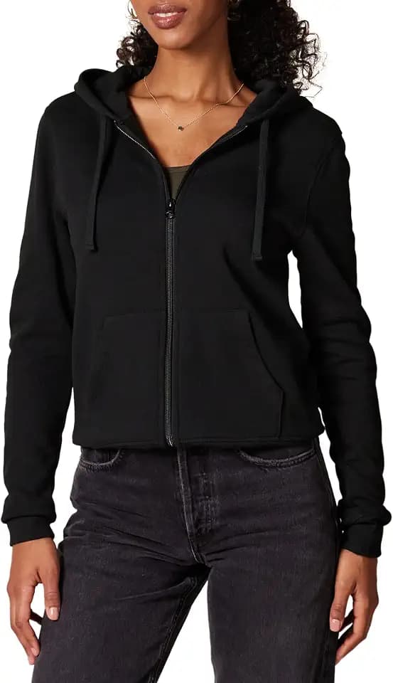 Amazon Essentials Damen Fleece-Hoodie mit durchgehendem Reißverschluss (in Übergröße erhältlich)