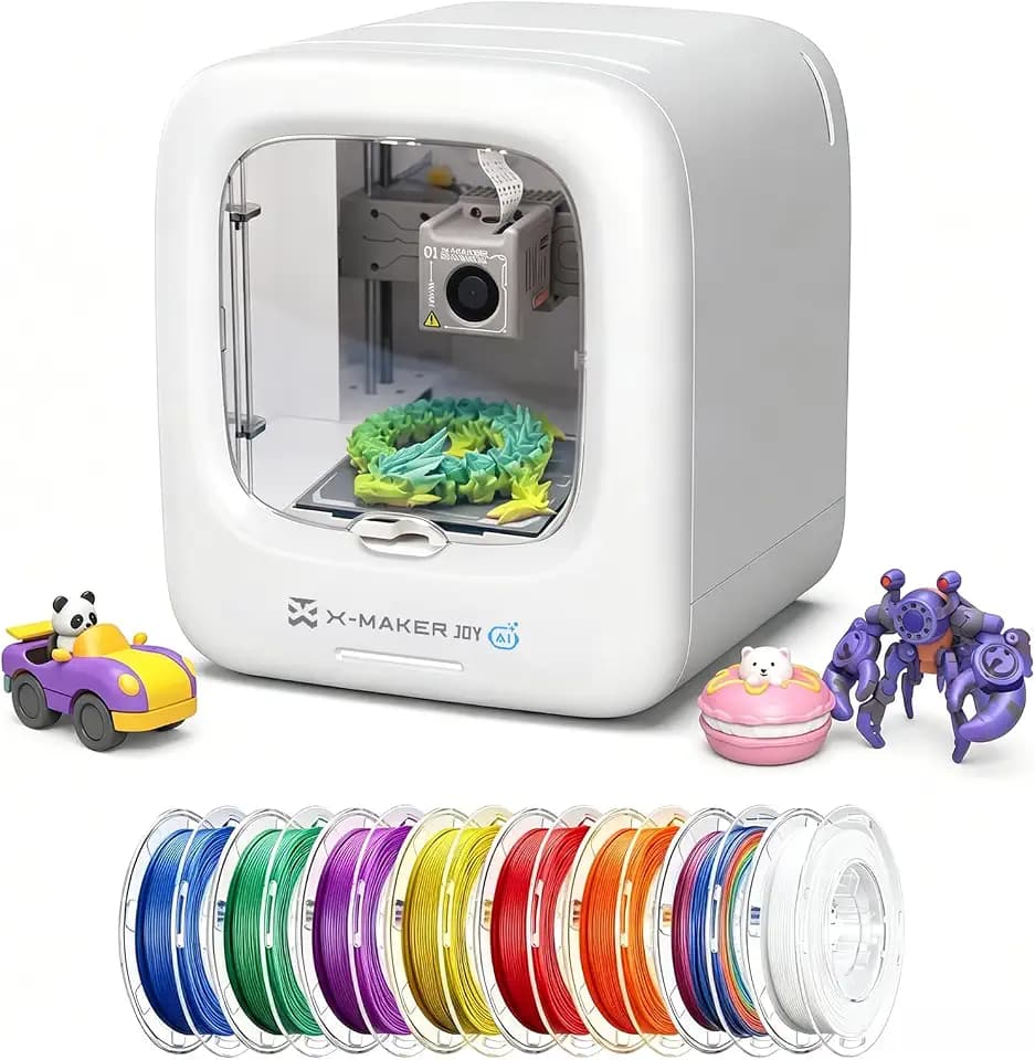 AOSEED AI 3D Printer for Kids, Fast 400mm/s, 12,000+ Models, Enclosed Safe