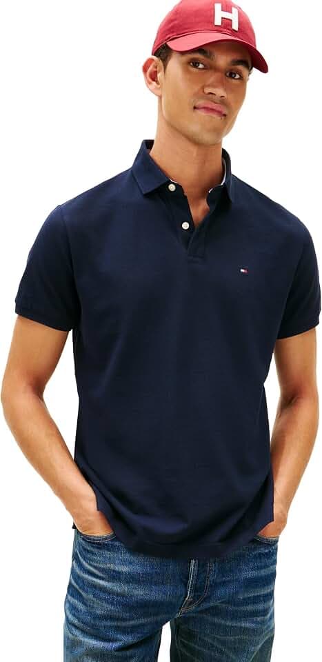 Tommy Hilfiger Mens Short Sleeve Cotton Pique Polo Shirt in Regular Fit