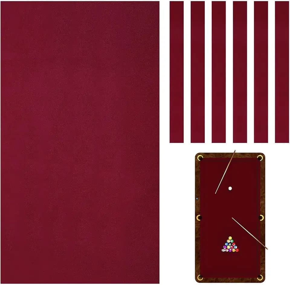Mixweer Billiard Cloth for 8 ft Pool Table Felt with 6 Cloth Strips