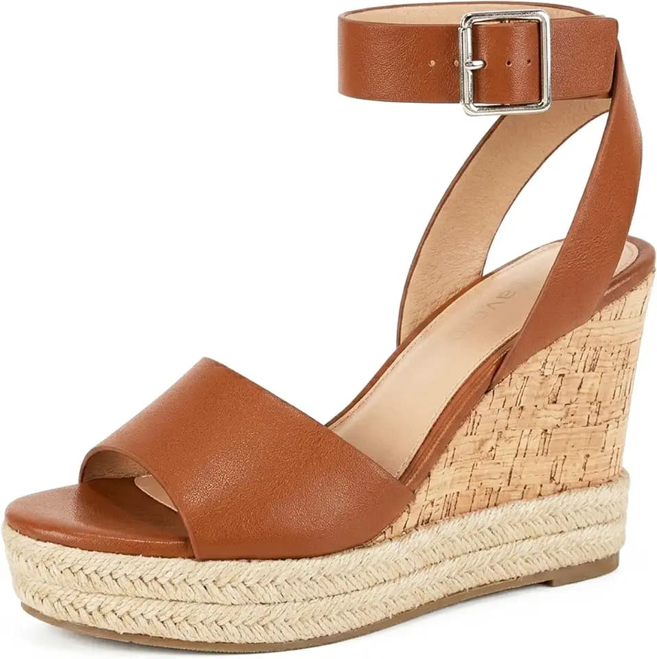 Yavero Women's Espadrille Wedge Sandals Ankle Strap Dressy Sandals