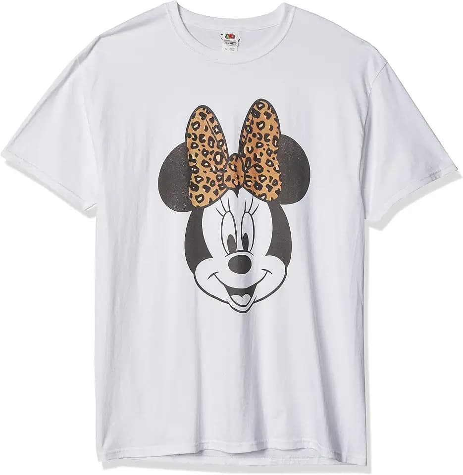 Disney Men's Modern Minnie Face Leopard