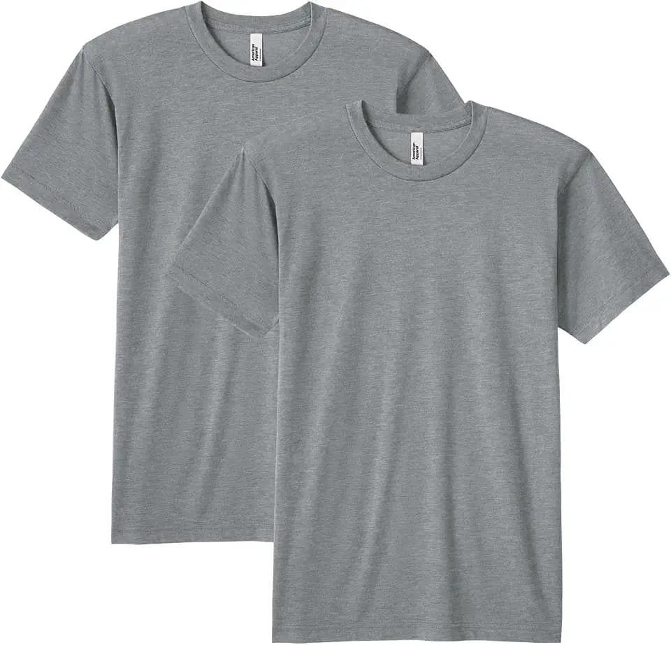American Apparel Men's Tri-Blend Track T-Shirt 2-Pack