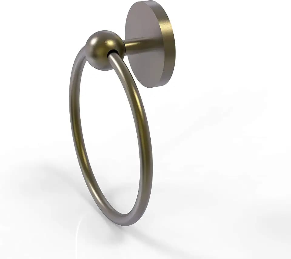 Allied Brass P1016-ABR Prestige Skyline Collection Towel Ring, Antique Brass